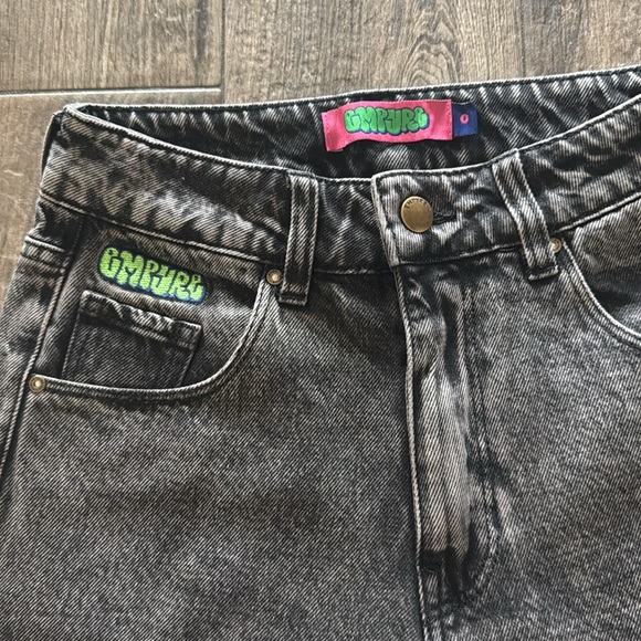 Empyre Black Acid Wash Jorts - Picture 2 of 4